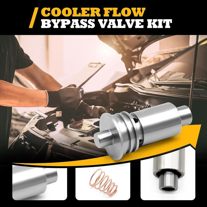 Jecoupoon STL010 Cooler Flow Bypass Valve Kit Upgrade Compatible with 6L80 6L90 Trucks 2014-up 8L80 8L90E 10L90 2016-up Cooler Flow Bypass Valve Kit - Image 3